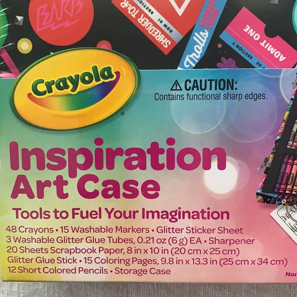 Crayon Dreamworks Trolls world tour inspiration art case kids art set over 110pc - Picture 4 of 4